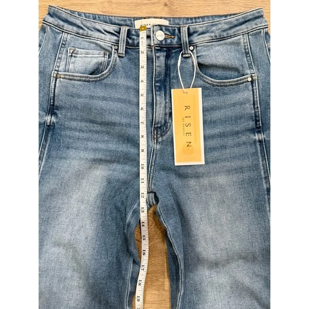 Risen Jeans - High-Rise Boyfriend Cuffed Barrel Jeans Womens Size 11/30 RDP5901 - Picture 7 of 11